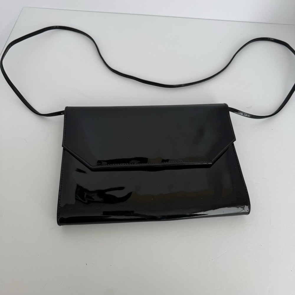 Vintage 90s Black Patent Purse